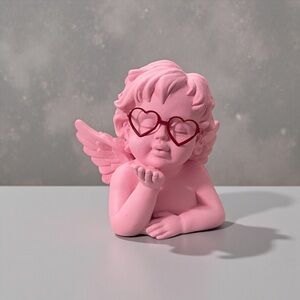 Adorable Cupid with Heart Glasses figurine